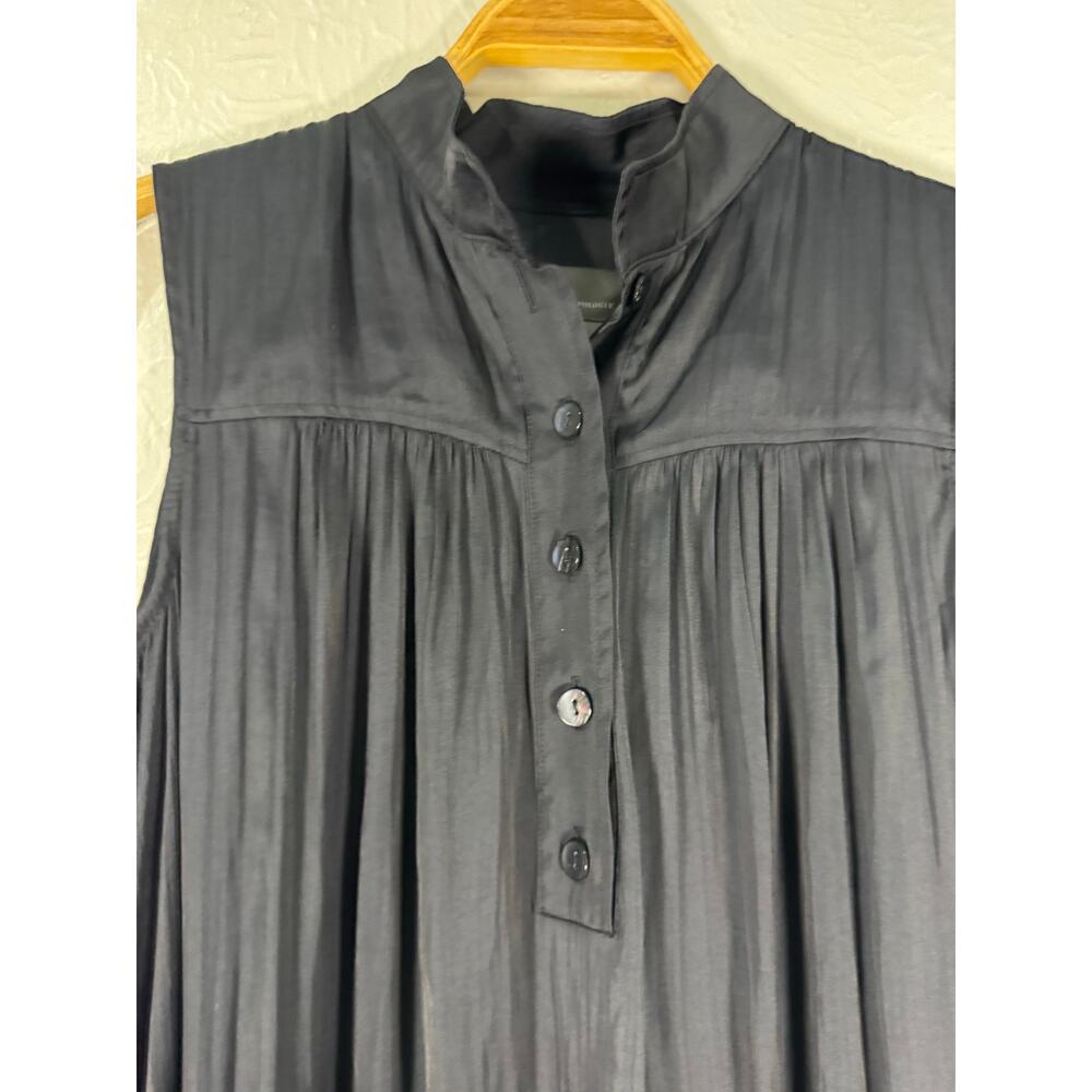 Anthropologie Shirred Sleeveless Shift Dress Med - Picture 2 of 10